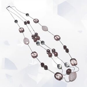 👣4/$20. NY ~ Pink Beaded Double Layer Necklace